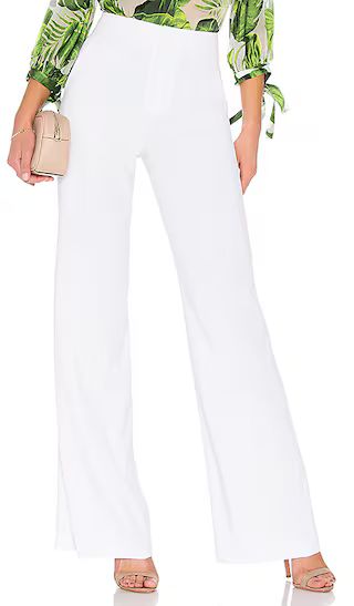 Dylan High Waisted Fitted Pant in White | Revolve Clothing (Global)