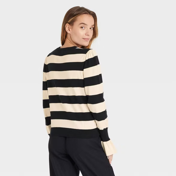 Women's Crewneck Pullover Sweater - Who What Wear™ Striped | Target