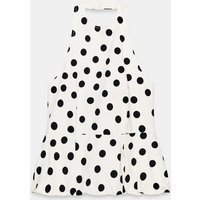Zara - Polka Dot Balloon Top - Ecru / Black - M - Woman | Zara UK