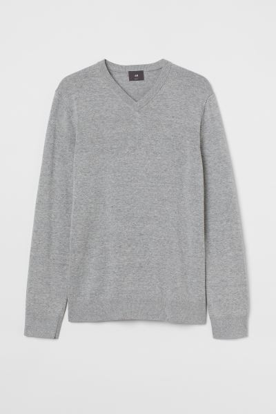 V-neck cotton jumper | H&M (UK, MY, IN, SG, PH, TW, HK)