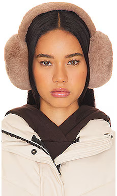 Hat Attack Oversized Faux Fur Earmuff in Taupe from Revolve.com | Revolve Clothing (Global)