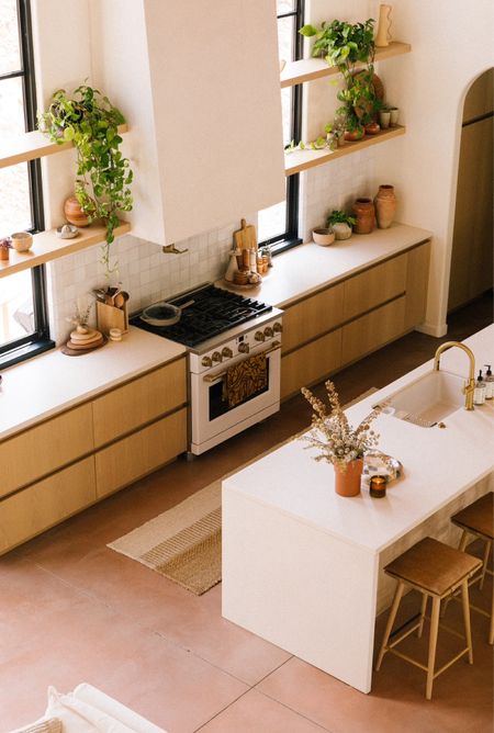 Modern and earthy kitchen accents. Love the cafe appliances and natural pottery mix!  

#LTKhome