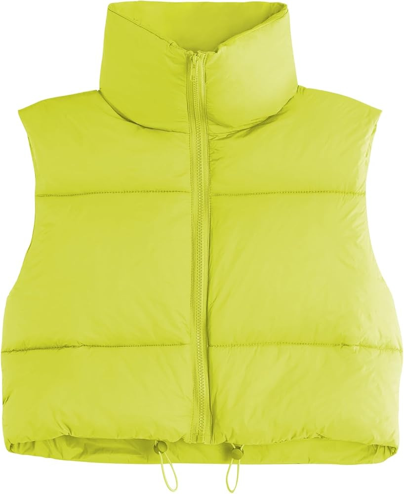 American Trends Women's Winter Crop Vest Sleeveless Puffer Vests for Women Jacket Outwear Coat | Amazon (US)