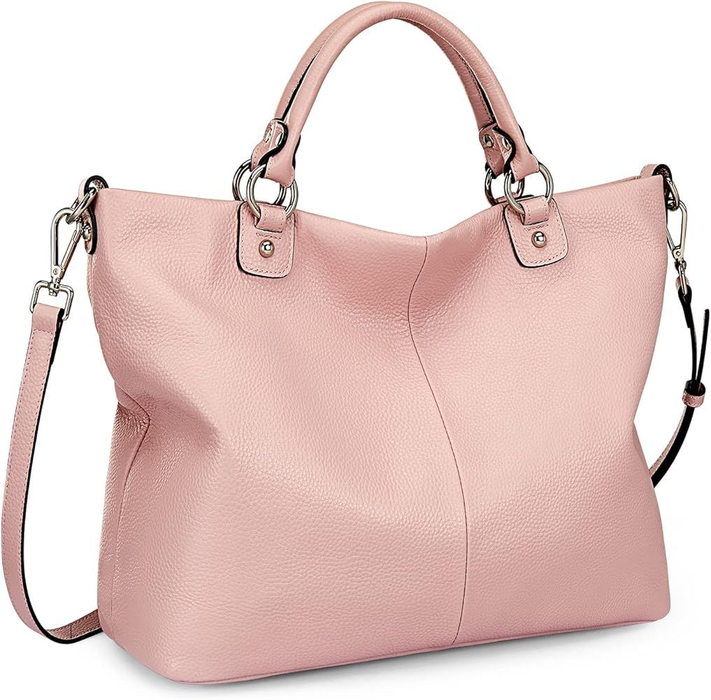 Kattee Women's Soft Genuine Leather Tote Bag, Top Satchel Purses and Handbags | Amazon (US)