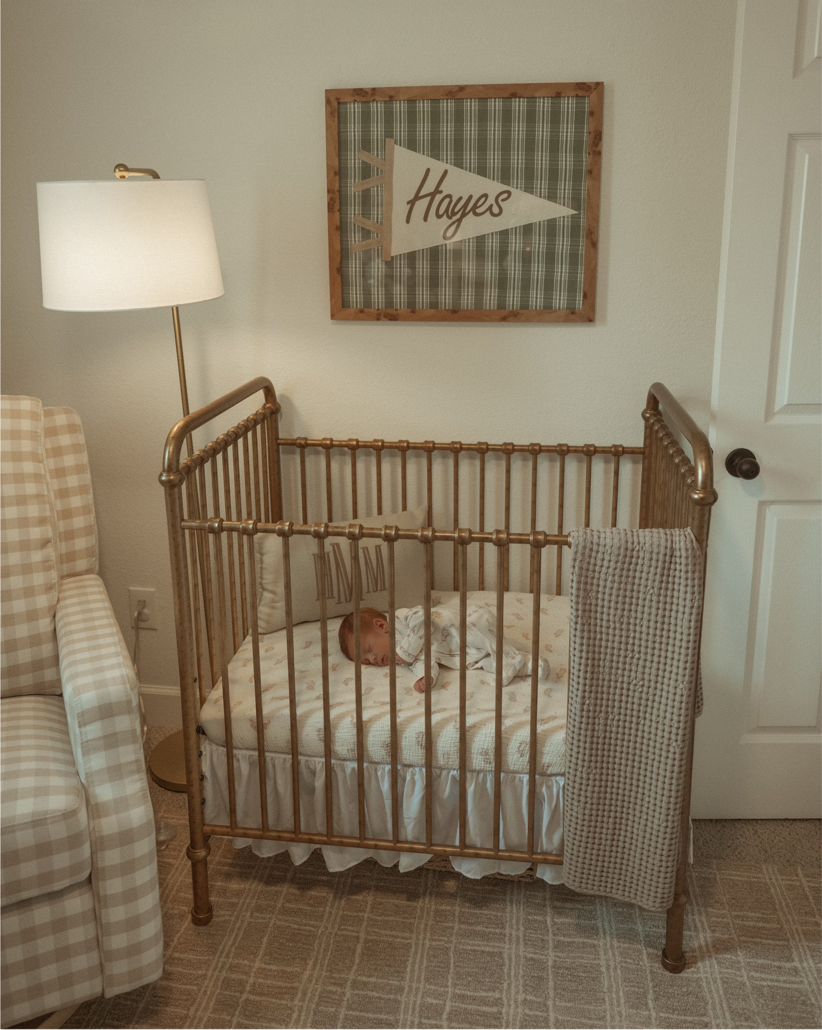 Nursery details 🫶 all the neutrals for the twins’ room & the mini cribs are a perfect fit! 

#LTKHome #LTKBaby