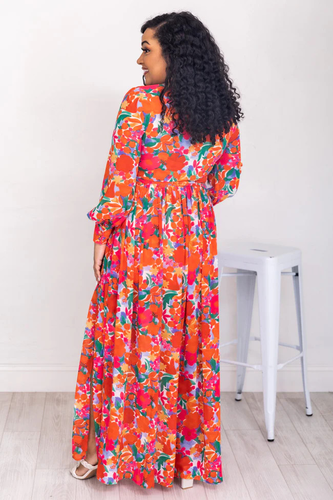 My Dearest Darling Watercolor Floral Maxi Dress | The Pink Lily Boutique