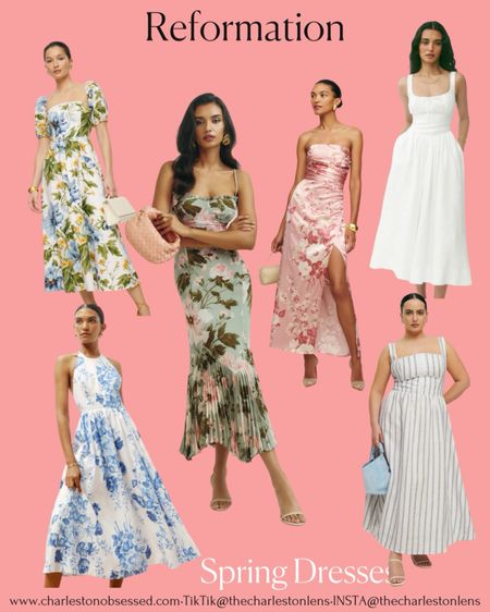 The most beautiful, romantic spring dresses! Perfect for all of your warm weather events. Outdoor weddings, graduation, Mother’s Day. The perfect dresses to pack for a trip to Charleston. 
