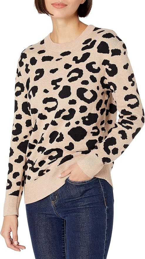 Daily Ritual Women's Ultra-Soft Jacquard Standard-Fit Crewneck Pullover Sweater | Amazon (US)