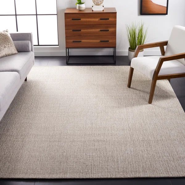 Eliesha Handmade Tufted Wool Ivory/Gray Rug | Wayfair North America