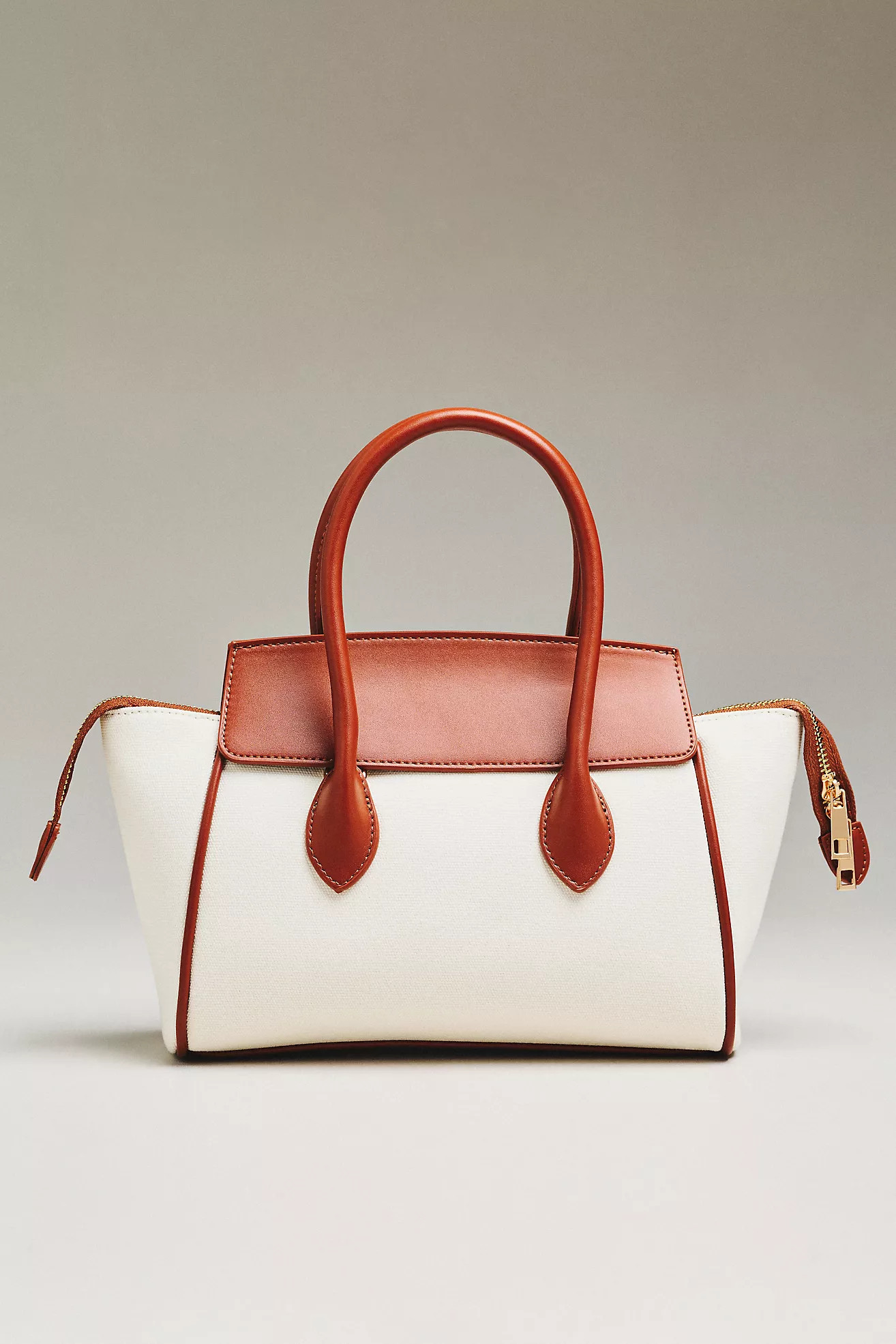Canvas Foldover Satchel Tote Bag | Anthropologie (US)