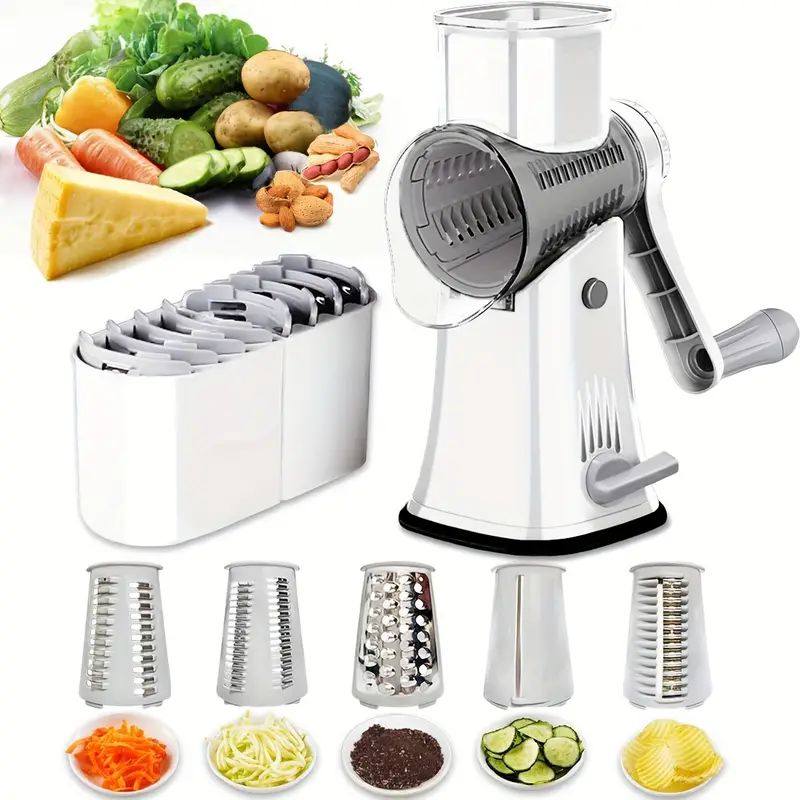 1pc, Rotary Cheese Grater, Cheese Shredder, Manual Vegetable Grater With Handle, Vegetable Slicer... | Temu Affiliate Program
