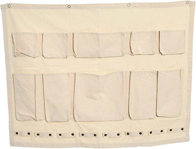 Household Essentials Short Canvas Craft and Garden Wall Organizer, Natural | Amazon (US)