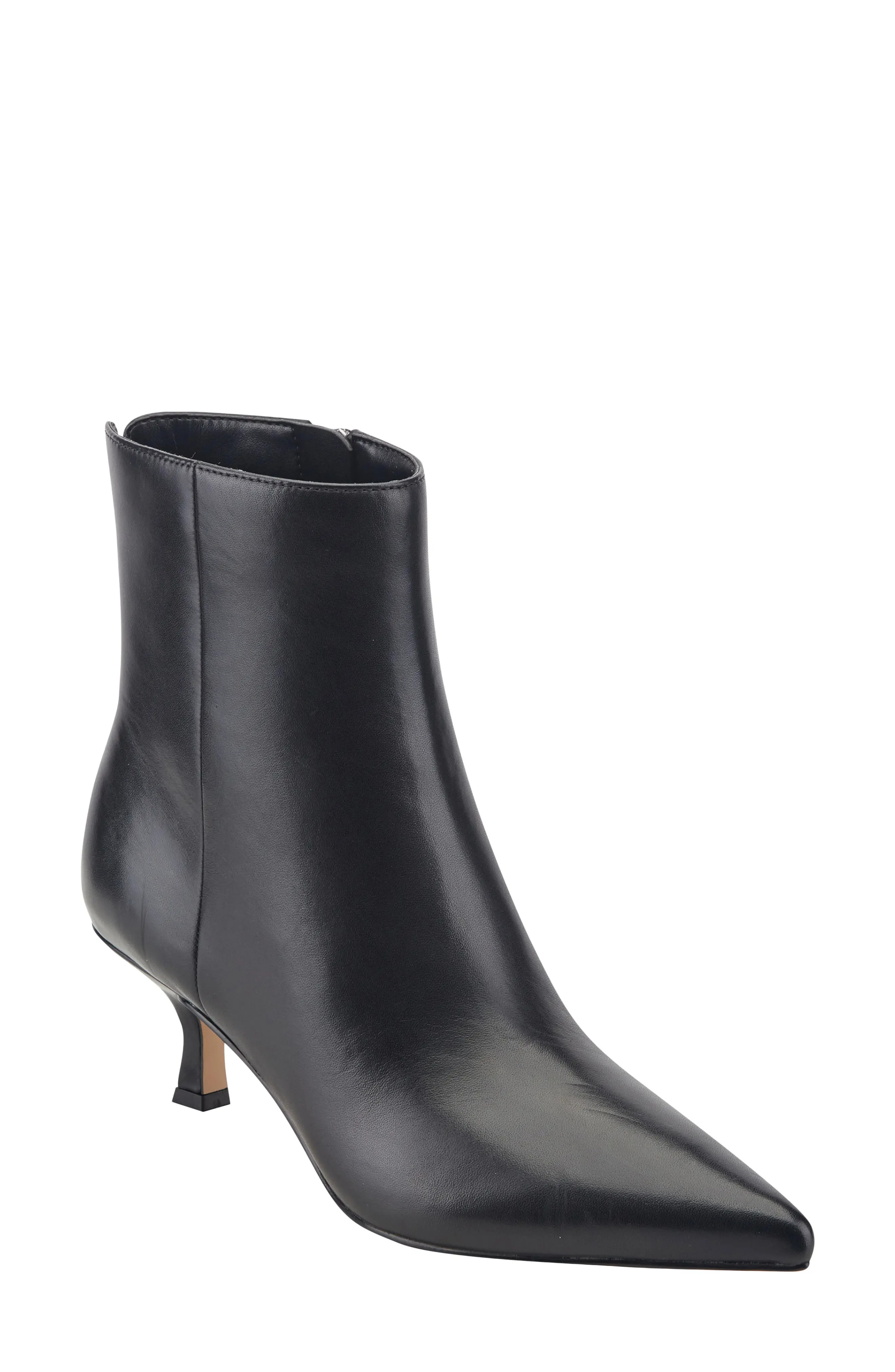 Marc Fisher LTD Francy Kitten Heel Bootie in Dark Natural at Nordstrom, Size 6 | Nordstrom