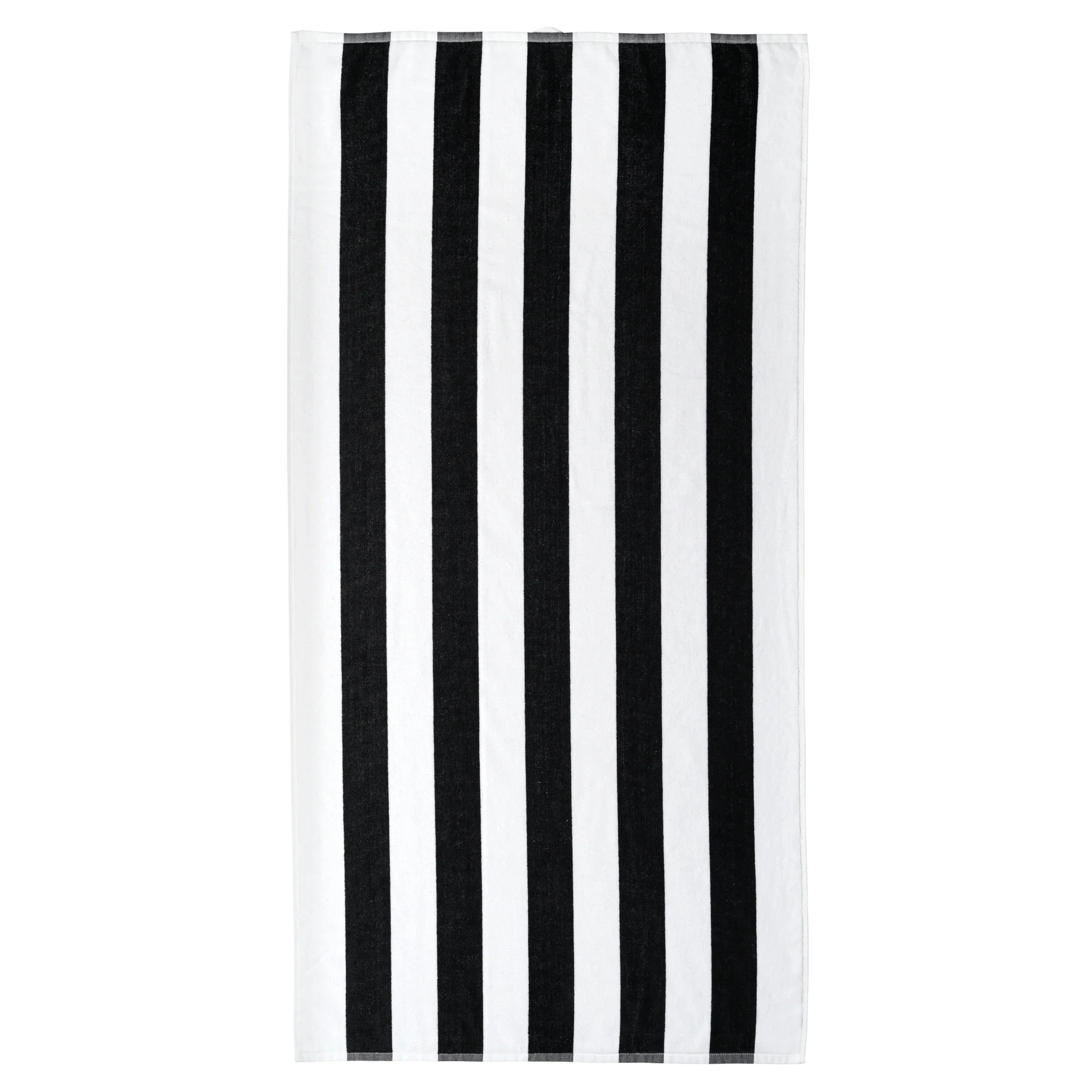 Mainstays Cabana Stripe Cotton Blend Beach Towel, 58" x 28", Black | Walmart (US)