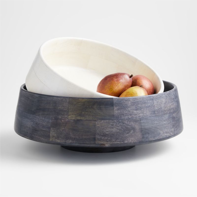 Katin Wood Centerpiece Bowls | Crate and Barrel | Crate & Barrel