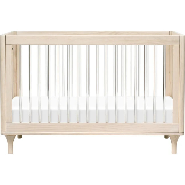 Babyletto | Lolly 3-in-1 Convertible Crib w/ Toddler Bed Conversion Kit, Washed Natural/Acrylic | Maisonette | Maisonette