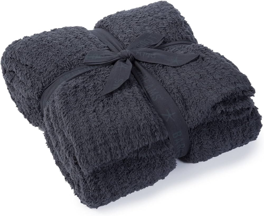 Barefoot Dreams CozyChic Ribbed Throw Slate Blue One Size | Amazon (US)