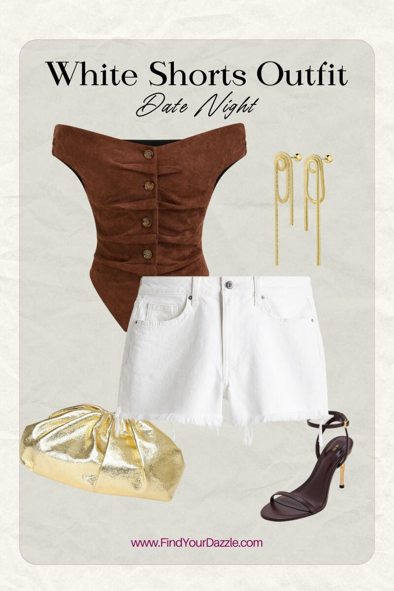 Elevated white shorts outfit for date night or brunch with the girls! Great for cruises or vacation! 

#LTKootd #LTKTravel #LTKFindsUnder100