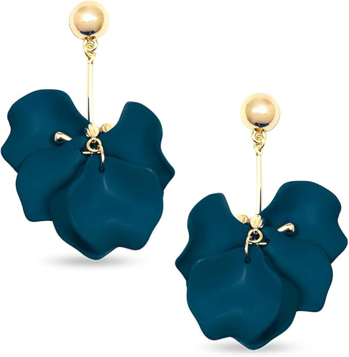 ZENZII Gifts for Women,Flower Pastel Petals Dangle Earrings,Christmas Valentines Mothers day Birt... | Amazon (US)