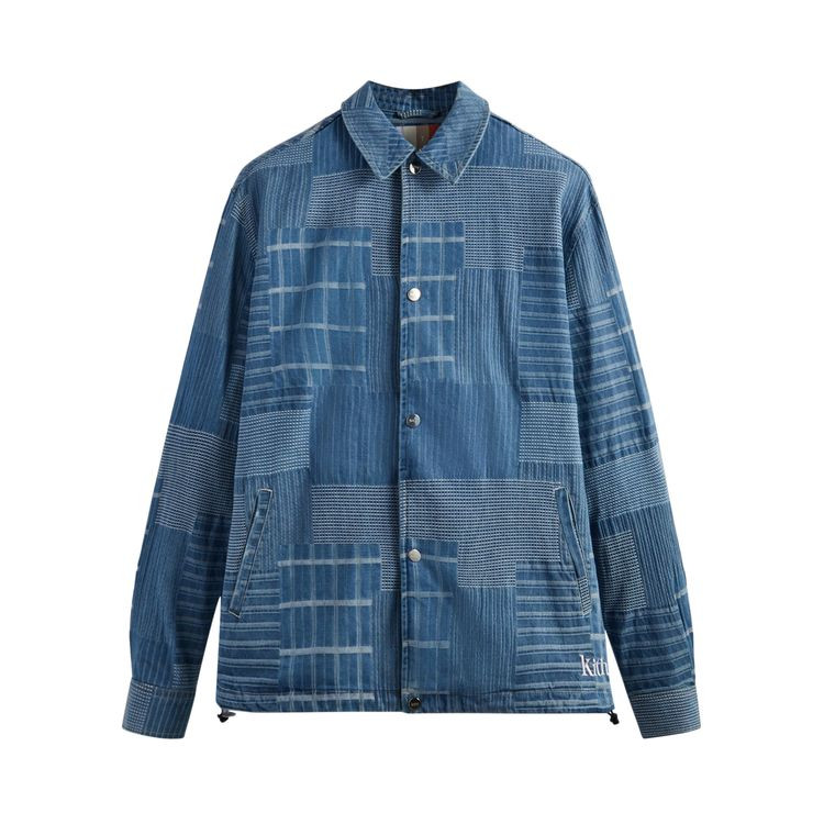 Buy Kith Japanese Indigo Jacquard Coaches Jacket 'Indigo' - KHM010122 403 | GOAT CA | GOAT