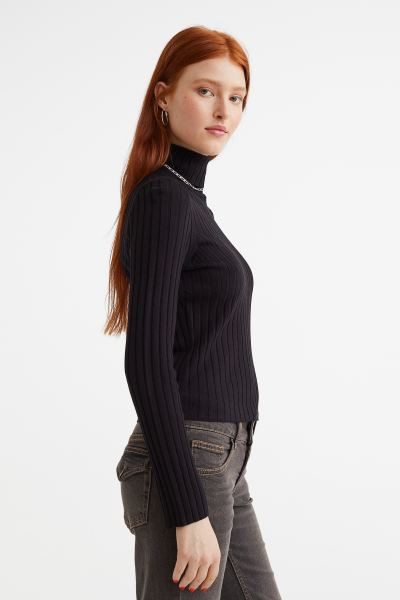 Rib-knit Turtleneck Top | H&M (US + CA)