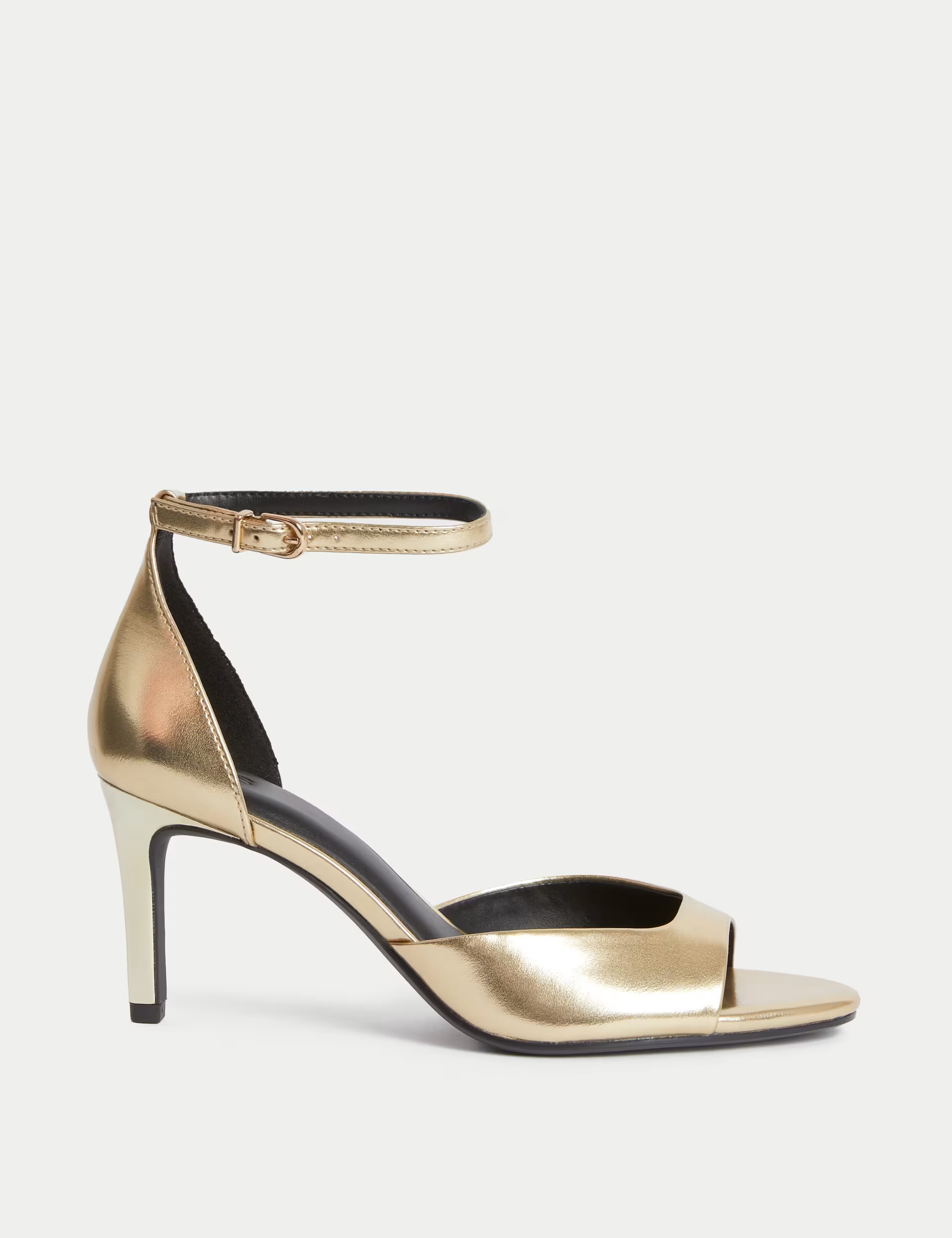 Patent Metallic Buckle Ankle Strap Stiletto Heels | Marks & Spencer (UK)