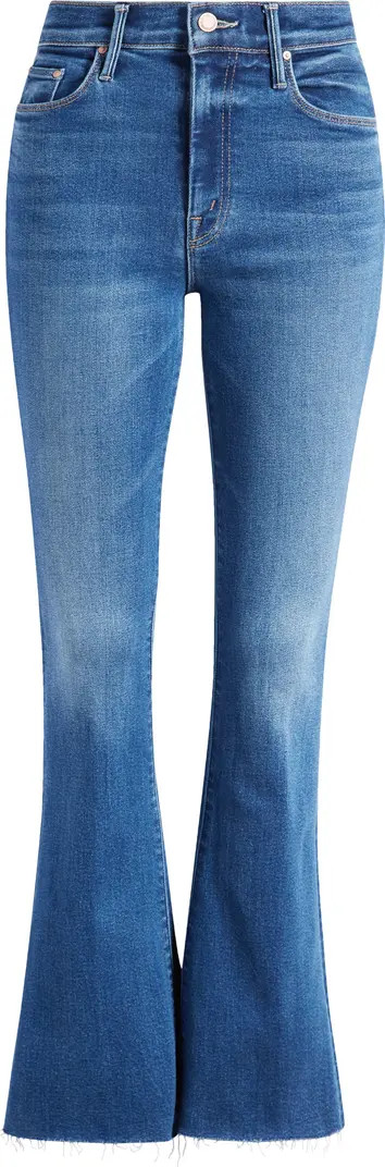High Waist Fray Hem Flare Leg Jeans | Nordstrom