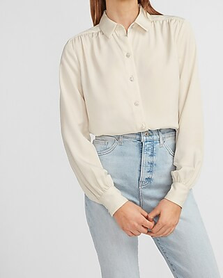 Jewel Embellished Portofino Shirt | Express