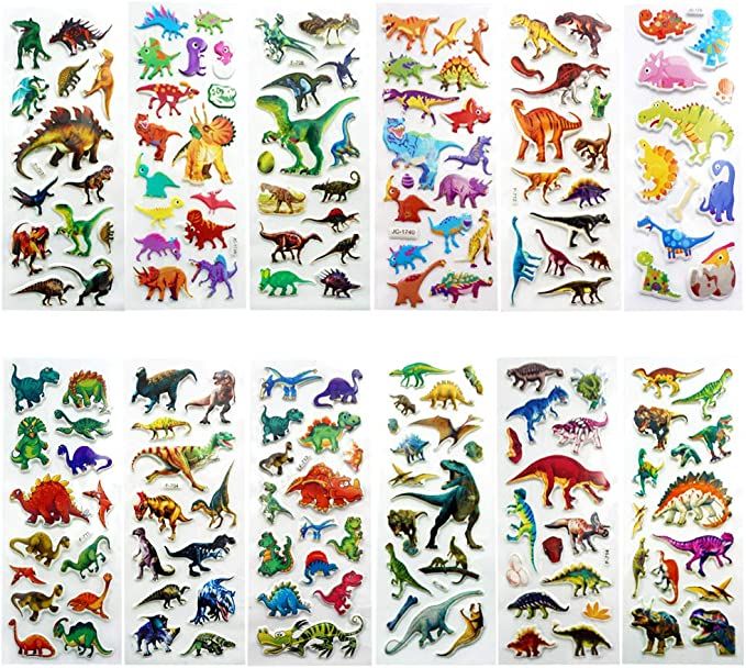 BEESTECH 450+ Dinosaur Stickers for Kids Boys Girls Toddlers, Teacher Reward Stickers, Potty Char... | Amazon (US)