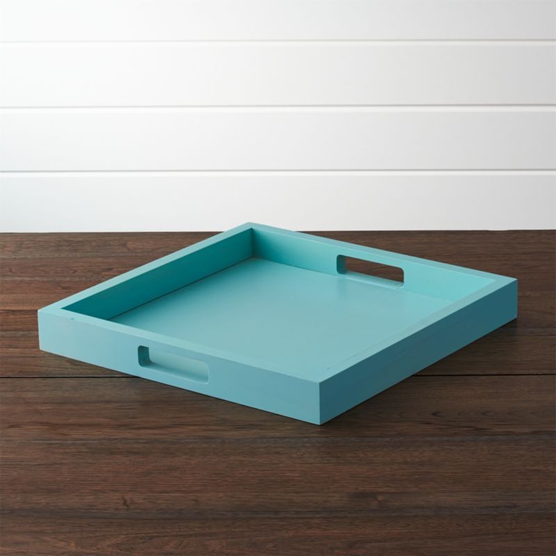 Zuma Aqua Sky Tray | Crate & Barrel