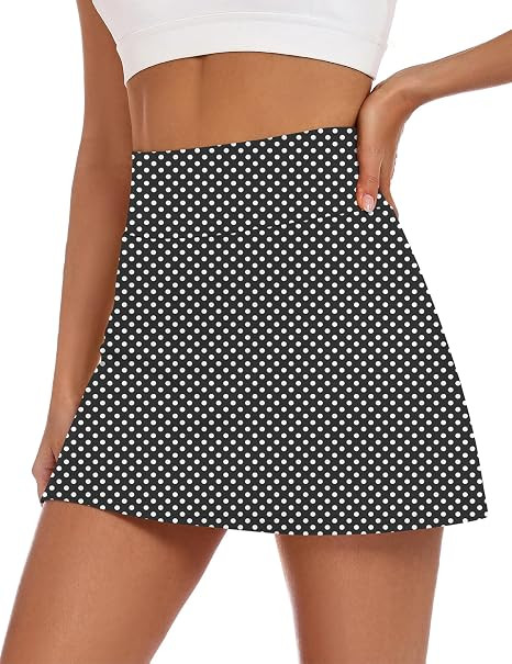LOMON Womens Skort Mini Tennis Skirt with Pocket Shorts Golf Athletic Skirt | High Waisted Stretc... | Amazon (US)