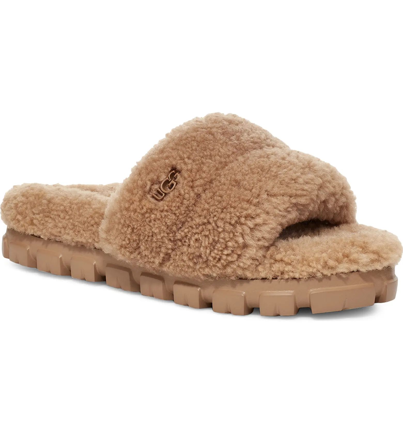 Cozetta Curly Genuine Shearling Slide Slipper | Nordstrom