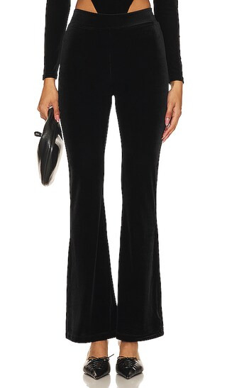 Velvet Flare Legging in Black | Revolve Clothing (Global)