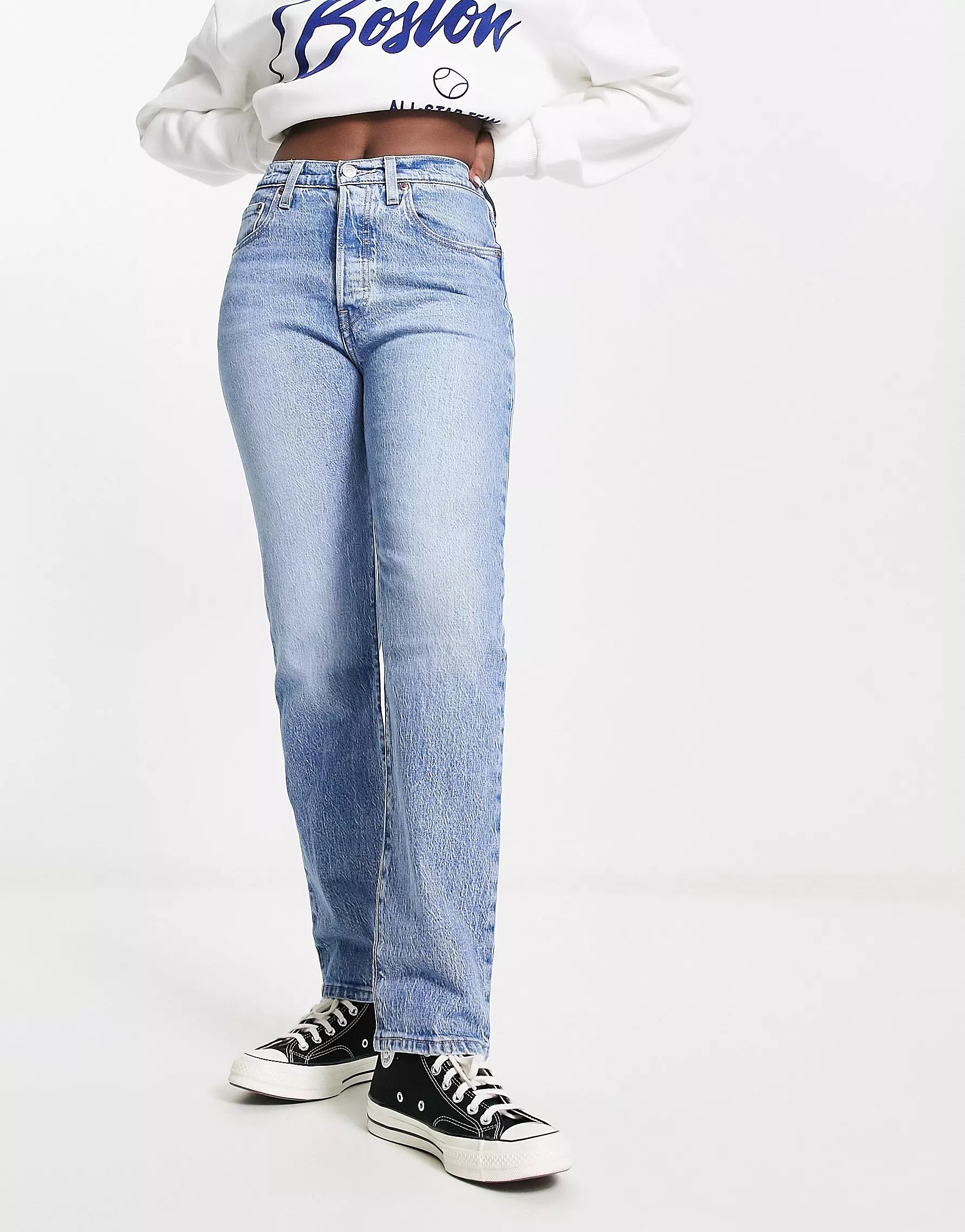Levi's – 501 – Gerade geschnittene Jeans in heller Waschung | ASOS (Global)