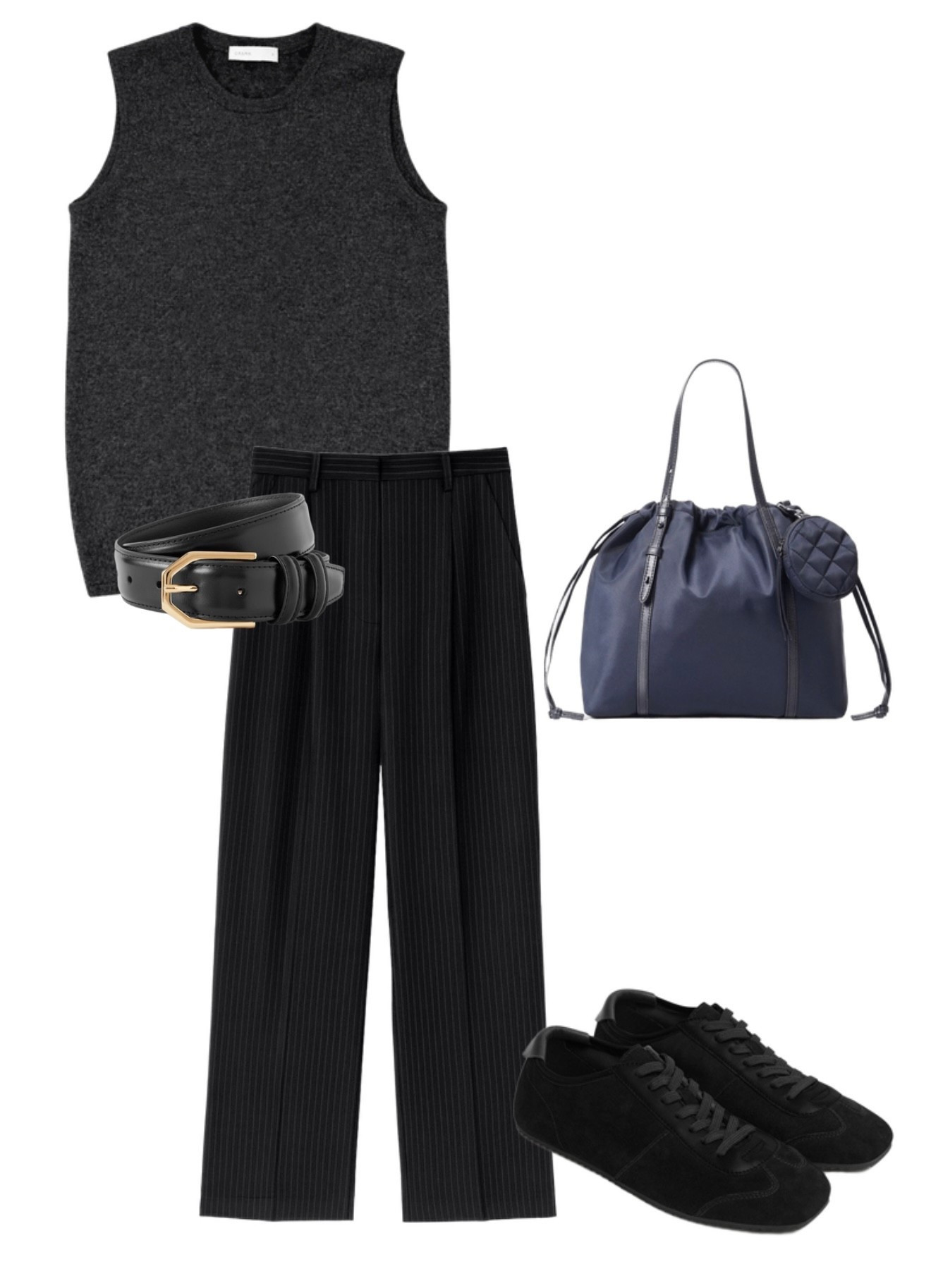 What I’m wearing today. Smart casual outfit idea with suede sneakers. Top is old. Pants are size US4. Belt is size 75. Shoes are usual EU40