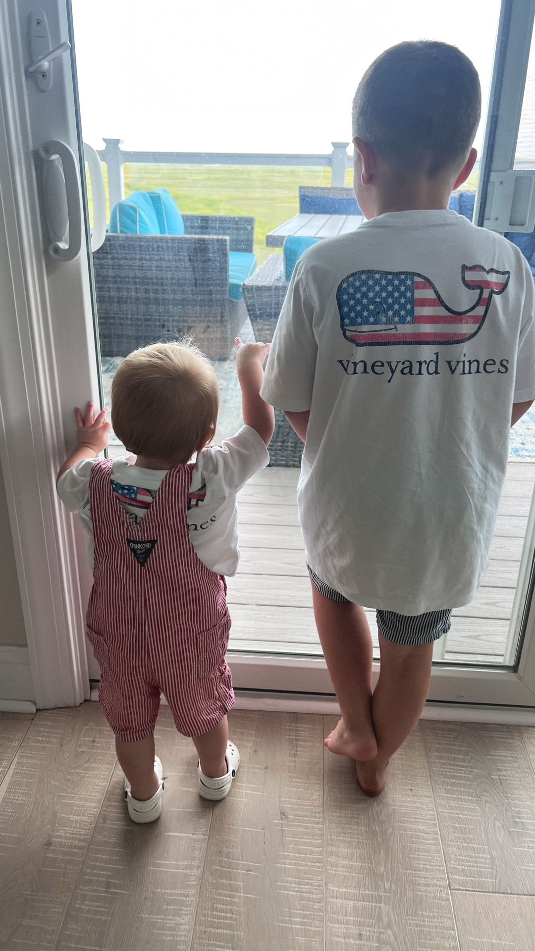 My boys love to match but it gets tough with one in baby/toddler sizes and another in kids sizes. As long as their pieces are similar or there’s one exact piece, everyone’s happy. Here’s what my boys wore to the zoo 🐅🐘🦒 

#LTKBaby #LTKFamily #LTKKids