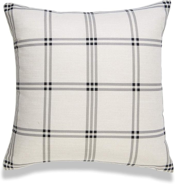 Modern Boho Pillow Cover, Gray, Plaid, 20" x20" | Amazon (US)