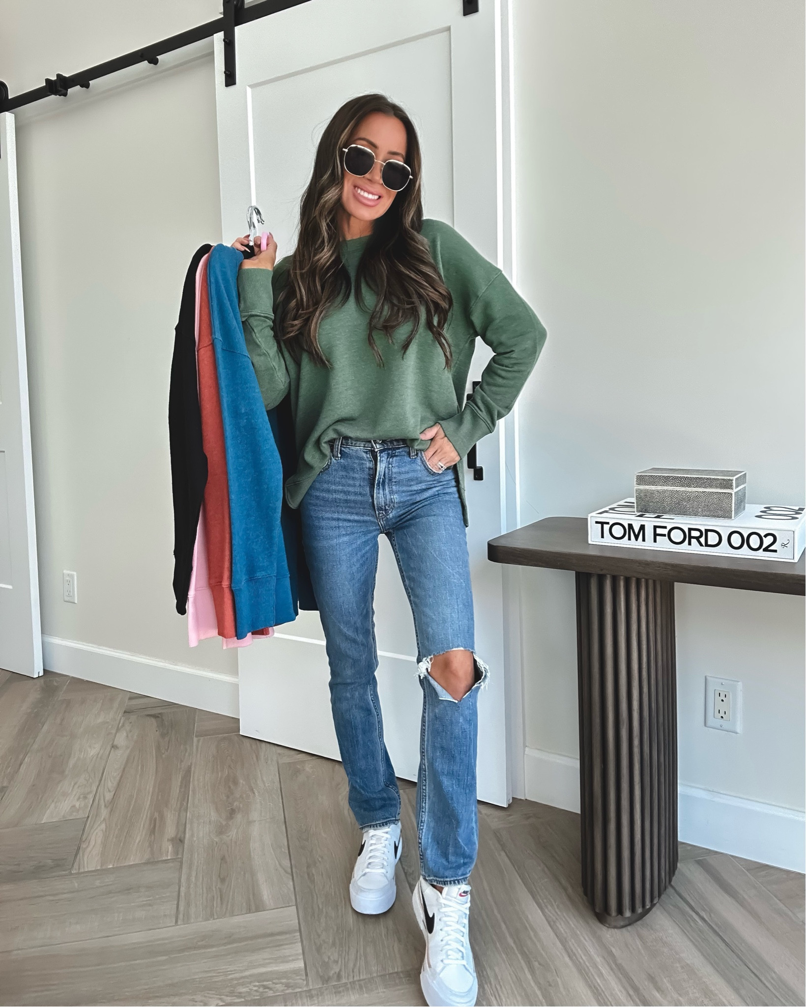 This $10 sweater is awesome! Super soft, tons of colors…wear with jeans, leggings, skirts, Walmart fashion finds 
I sized up to a medium 
Jeans sz 25 short, 2nd pair sz 25
Leggings a small 
Sneakers/boots/slides tts
Follow me for more @liveloveblank




#LTKstyletip #LTKover40 #LTKfindsunder50