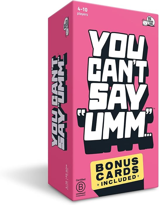 You Can't Say UMM: A Party Game for Family and Adults, Fast-Paced Family Word Game, Must Have for... | Amazon (US)