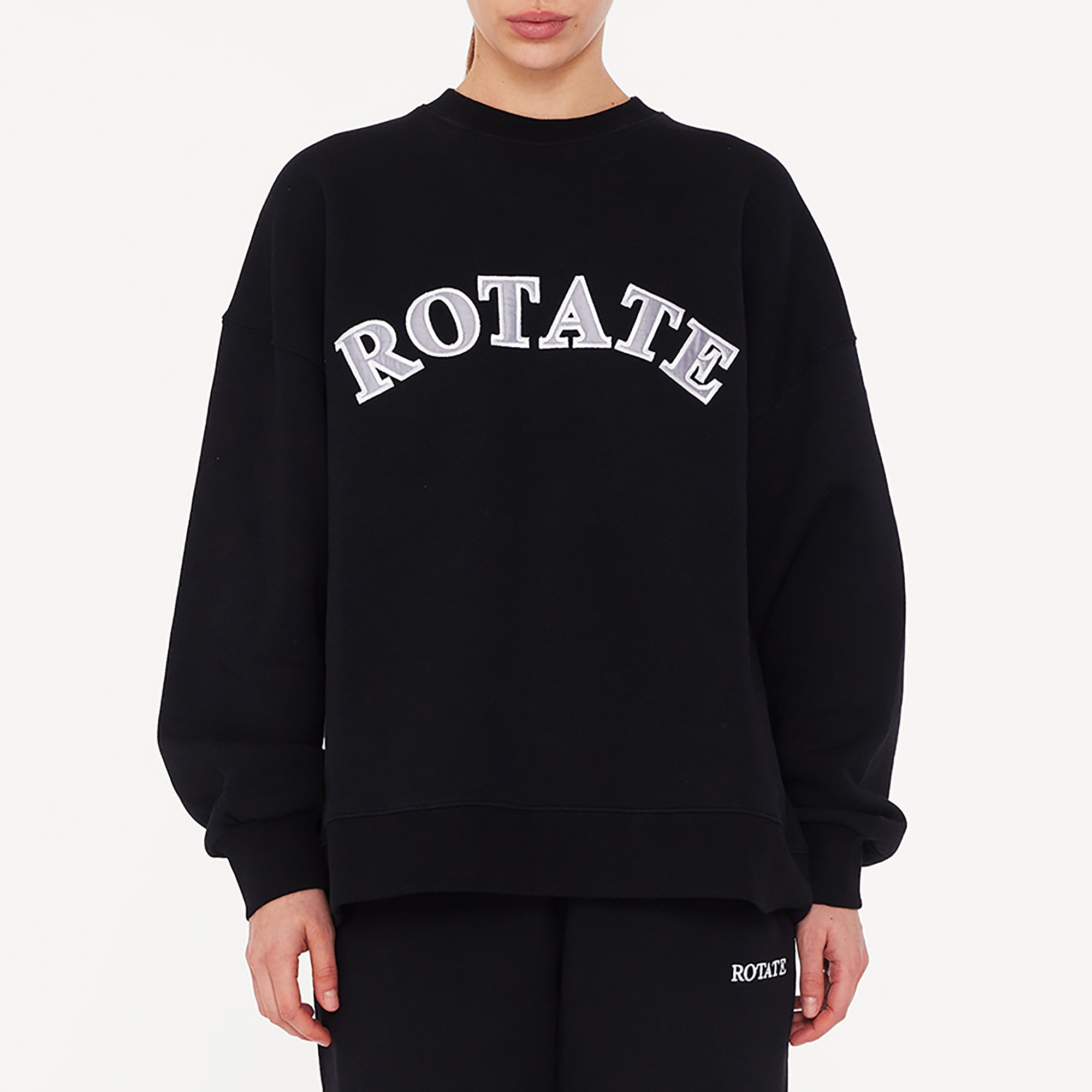 Rotate Sunday Cotton-Jersey Relaxed Sweatshirt - S | Coggles | Coggles (Global)