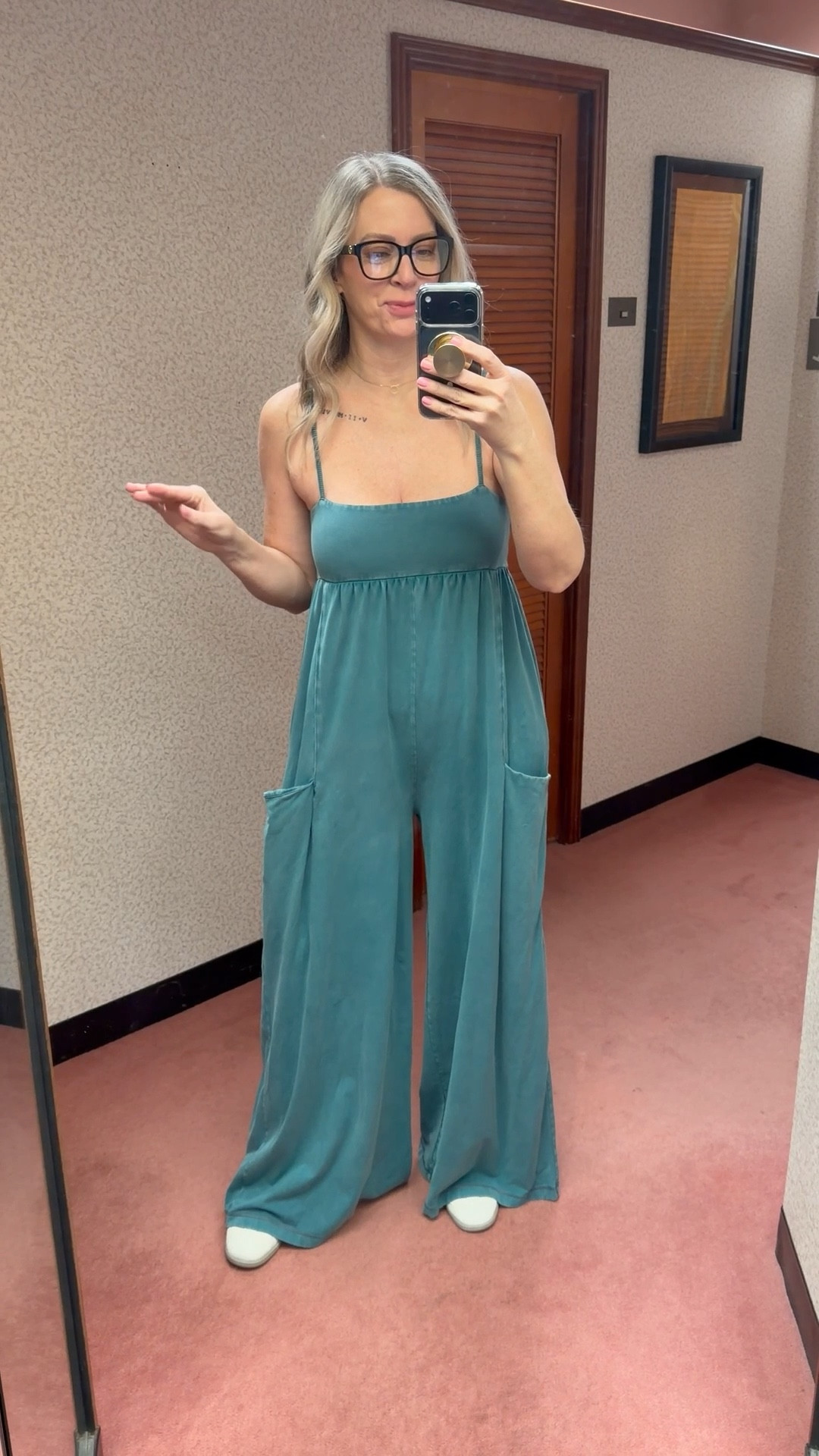 I absolutely love this wide leg jumpsuit. It is tall girl friendly, I sized down & I still have lots of room. 

FP movement, free people style, spring fashion, spring 2026c casual outfit, travel outfit 

#LTKSaleAlert #LTKTall #LTKOver40