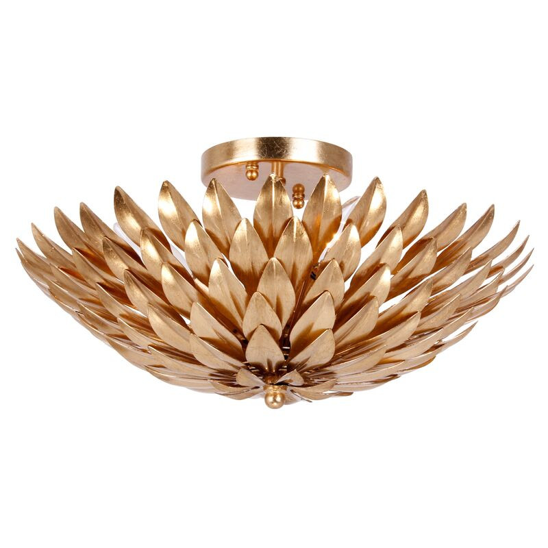 Jefferson Semi-Flush Mount, Gold | One Kings Lane