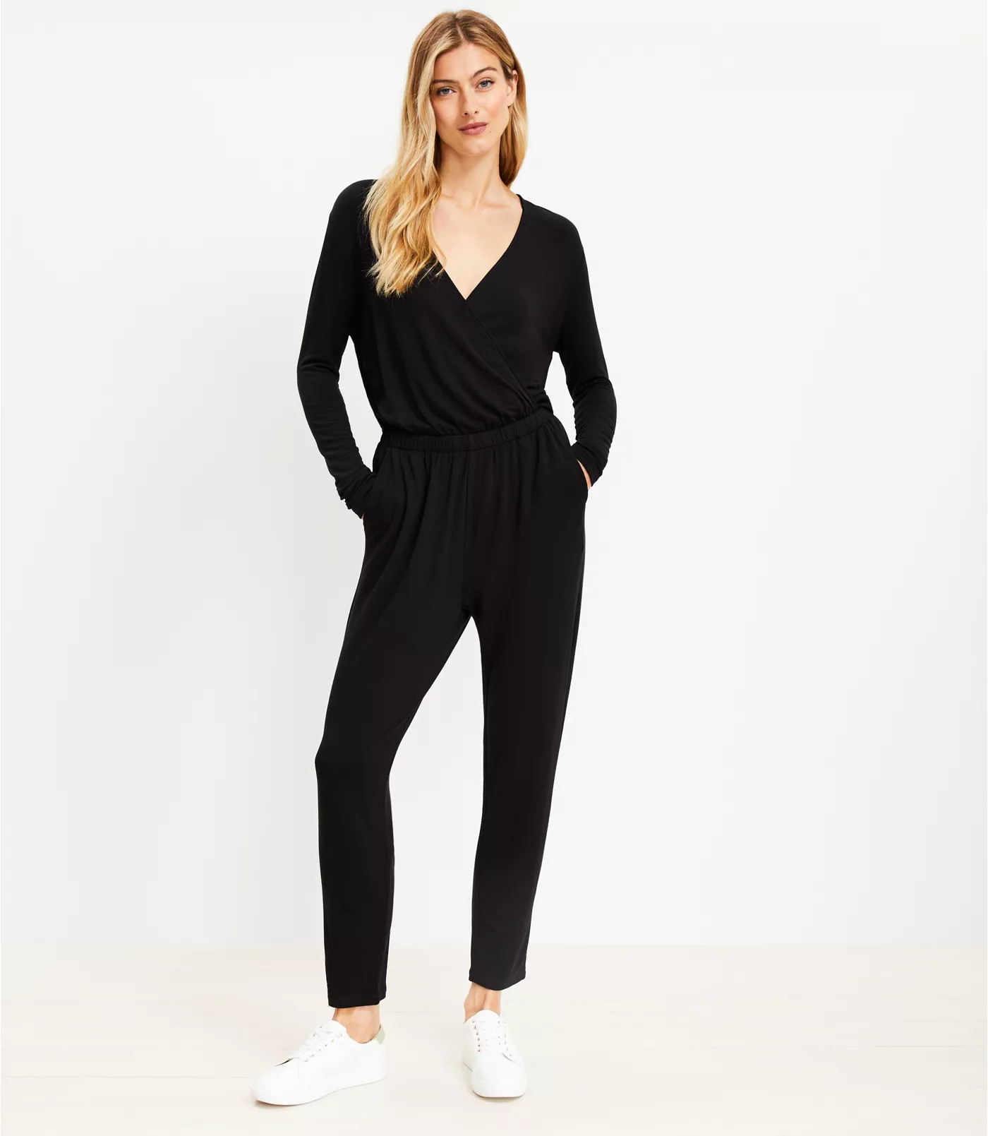 Lou & Grey Signature Softblend Crossover Jumpsuit | LOFT | LOFT