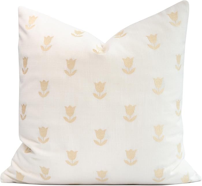 Crumbs Home Modern Farmhouse Fall Linen Indoor Outdoor Throw Pillow Cover Only, 20"x20" Water Rep... | Amazon (US)