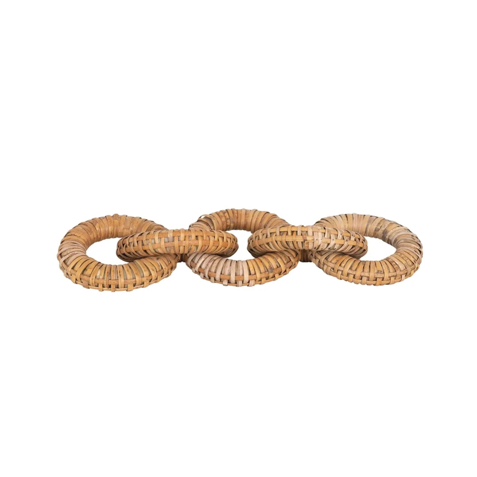 Rattan Wrapped Chain Link | Brooke and Lou