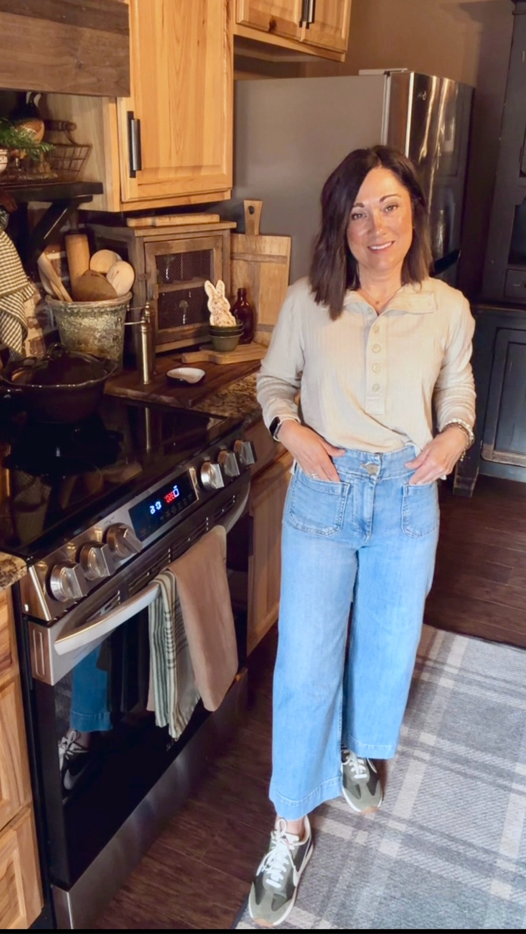 Love this new Henley for Spring! I’m in a size Small! The jeans I would say to size down 1 and the the shoes are true to size. 

#LTKSpringSale #LTKootd #LTKSaleAlert