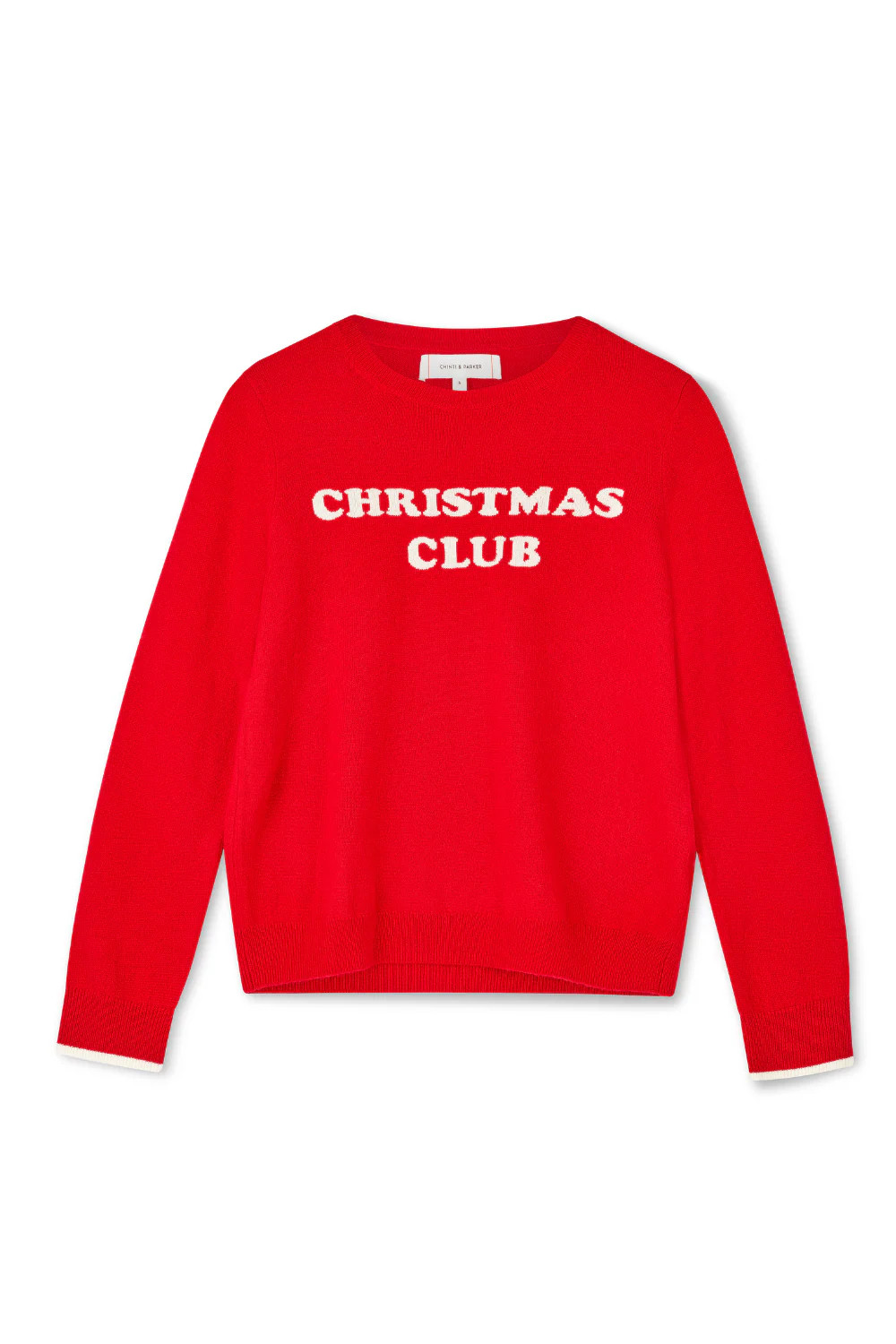 Red Wool-Cashmere Christmas Club Sweater | Chinti & Parker