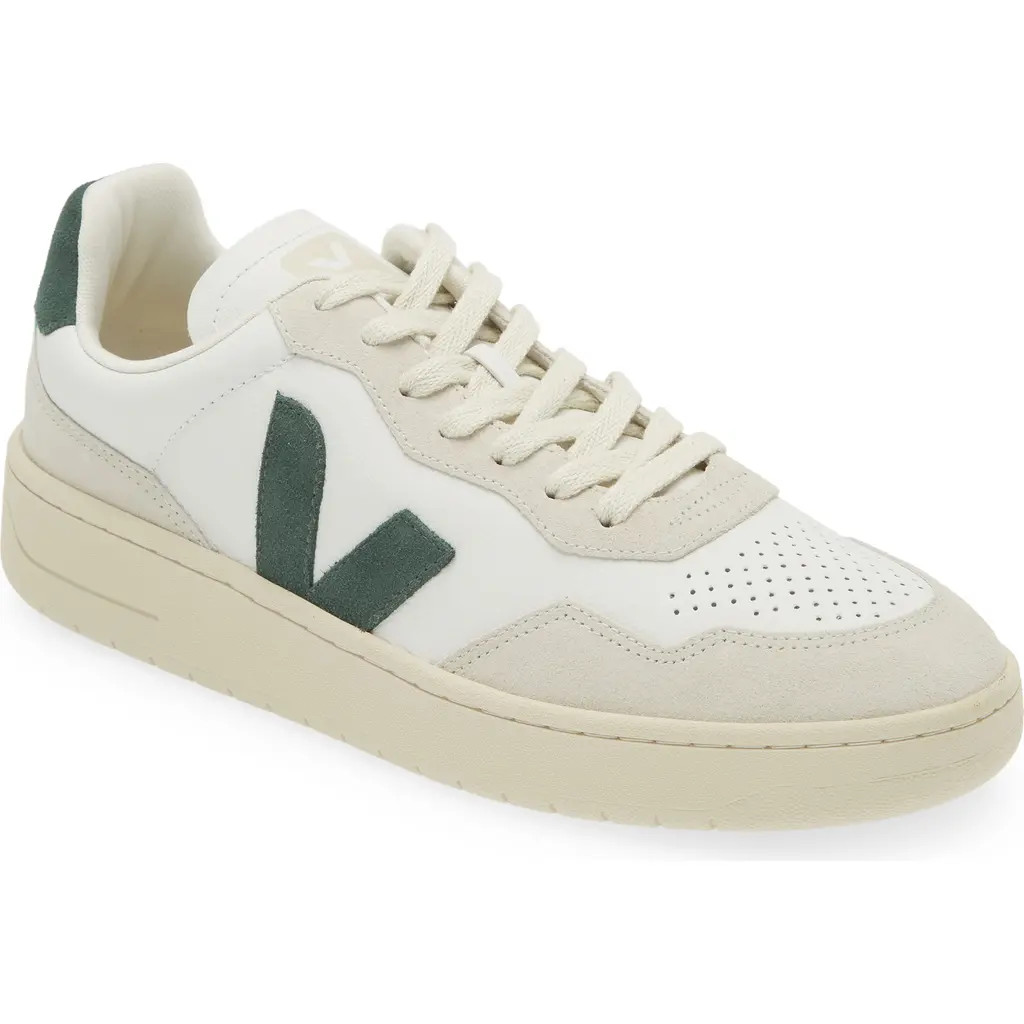 Veja V-90 Leather Sneaker in Extra-White Cyprus at Nordstrom, Size 41 | Nordstrom