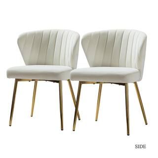 Milia Ivory Tufted Dining Chair (Set of 2) | The Home Depot