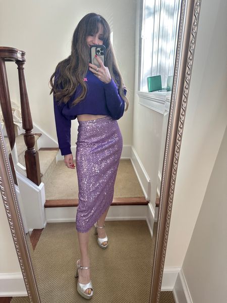 MIDI skirt and sweatshirt as a fail-proof outfit formula great winter to spring 💖15% off my silver platform shoes with code ziba15 

#LTKstyletip #LTKSpringSale #LTKSeasonal